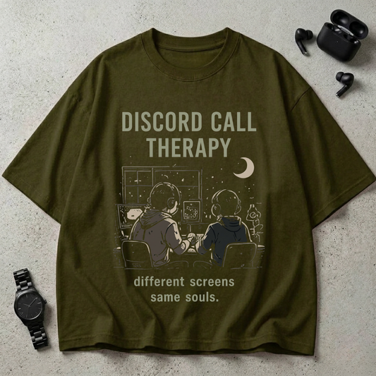 Discord Call Therapy Oversized T-Shirt