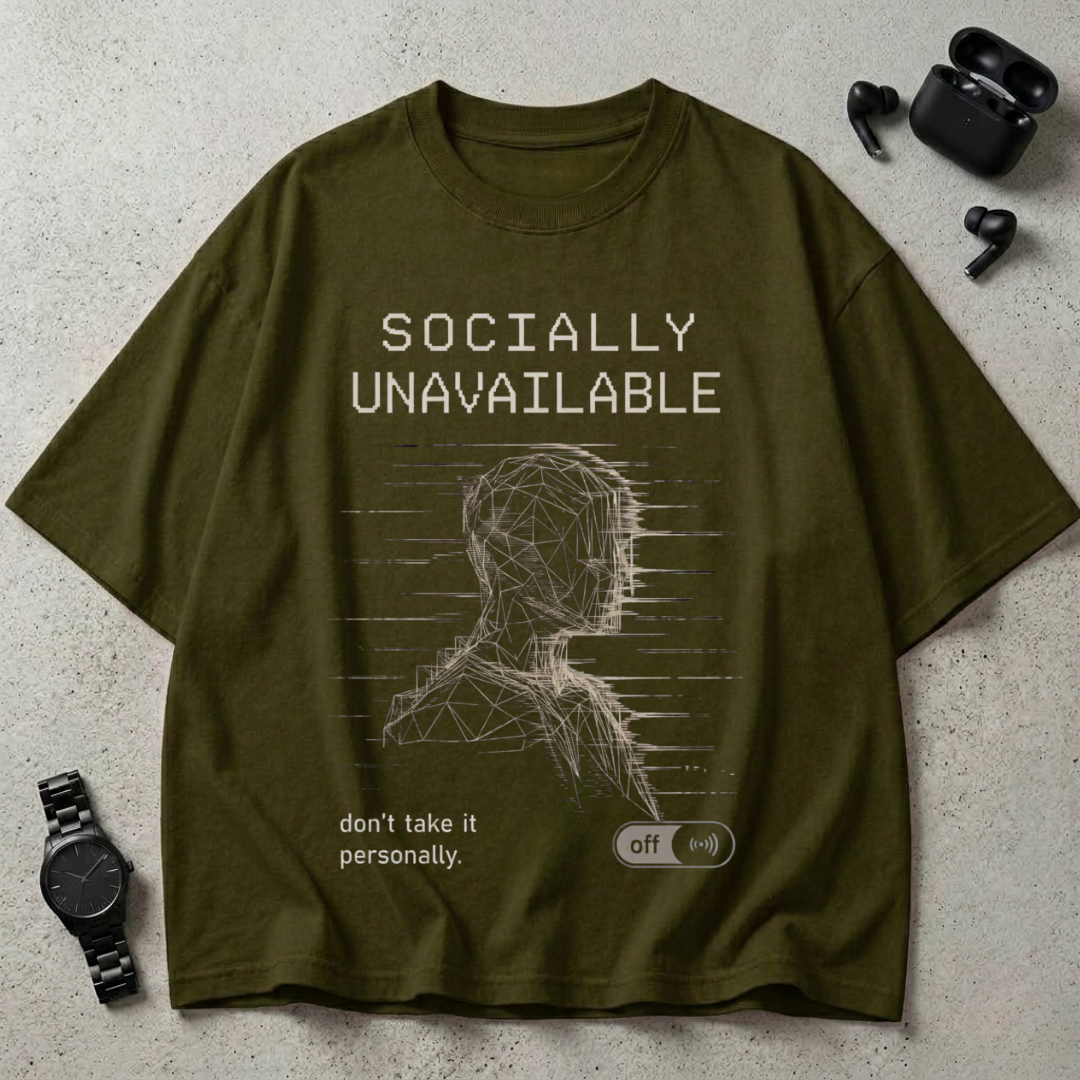 Socially Unavailable Oversized T-Shirt