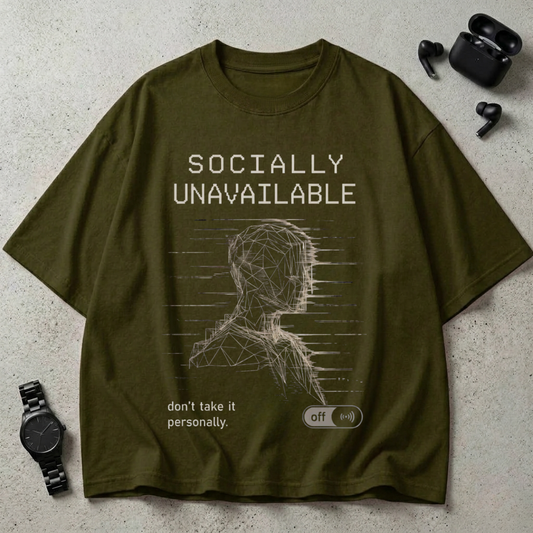 Socially Unavailable Oversized T-Shirt