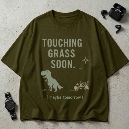Touching Grass Soon Oversized T-Shirt