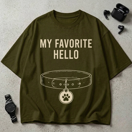 My Favorite Hello 240 GSM Oversized T-Shirt