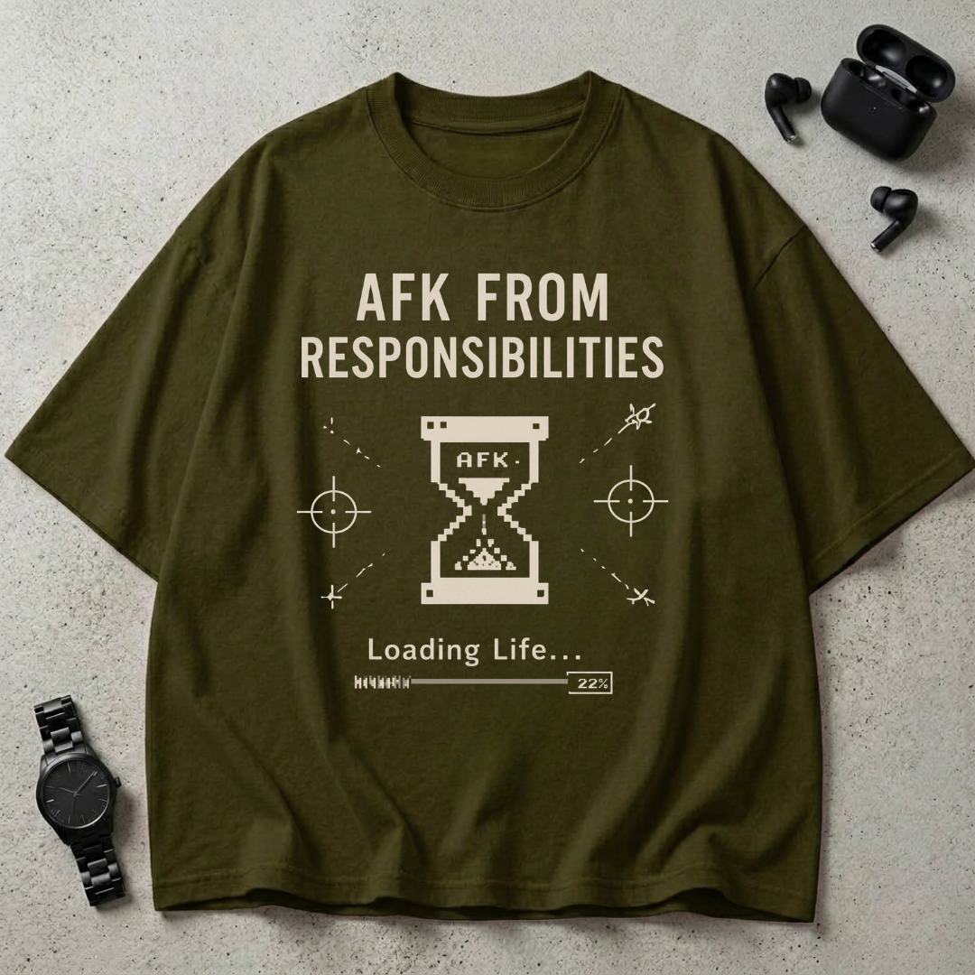 AFK From Responsibilities Oversized T-Shirt
