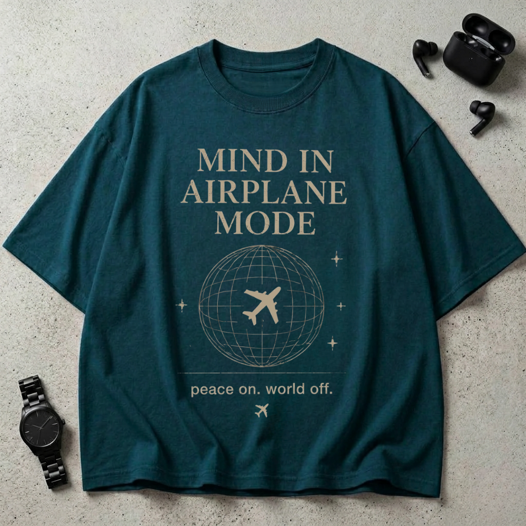 Mind In Airplane Mode Oversized T-Shirt