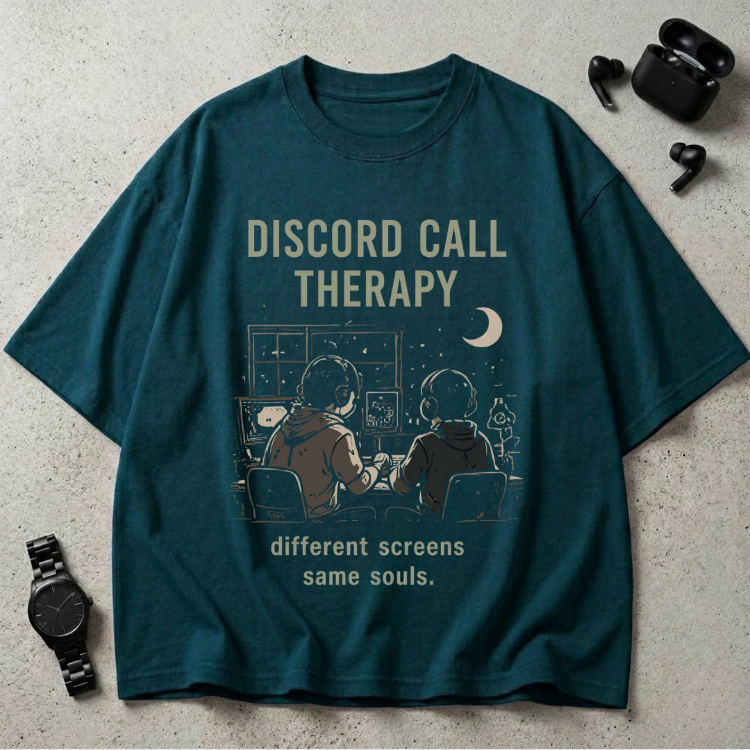 Discord Call Therapy Oversized T-Shirt