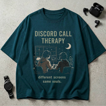 Discord Call Therapy Oversized T-Shirt