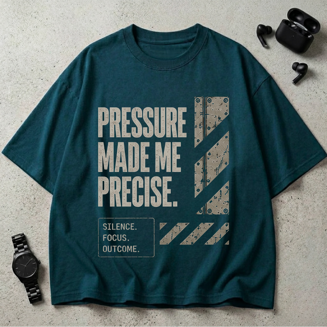 Pressure Made Me Precise Oversized T-Shirt