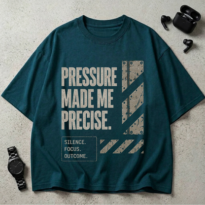 Pressure Made Me Precise Oversized T-Shirt