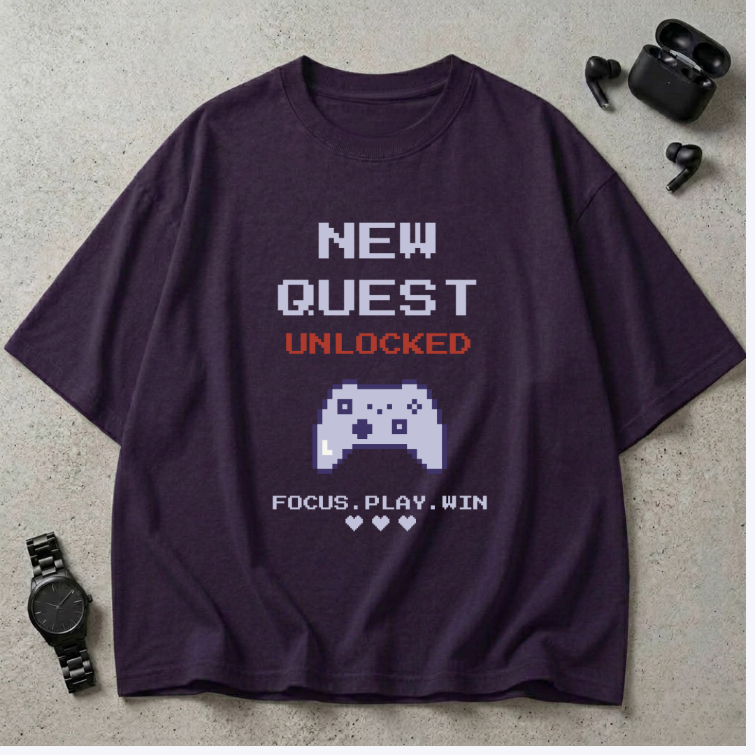 New Quest Unlocked Oversized T-Shirt