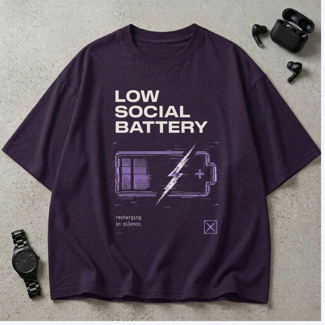 Low Social Battery Oversized T-Shirt