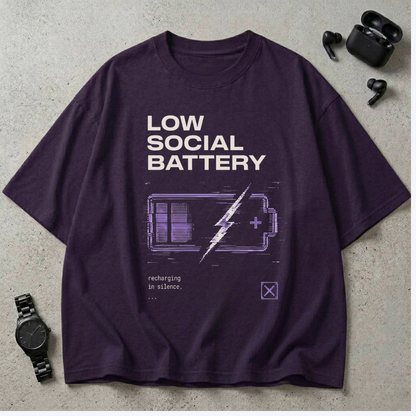 Low Social Battery Oversized T-Shirt