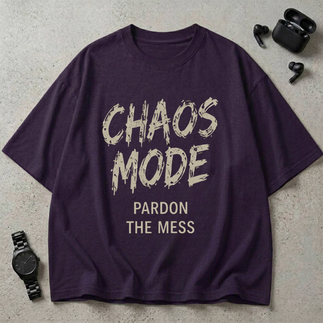 Chaos Mode GSM 240 Oversized T-Shirt ( Midnight Edition )