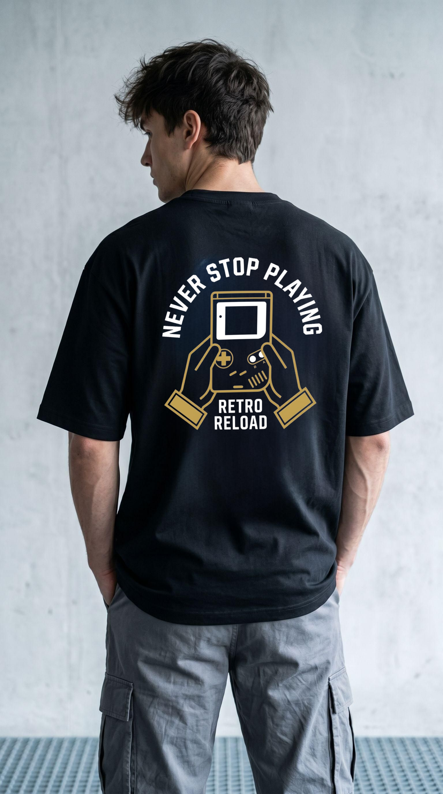 Press Start Retro Reload Unisex Oversized Classic T-Shirt