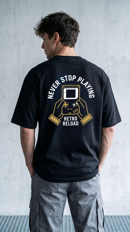 Press Start Retro Reload Unisex Oversized Classic T-Shirt