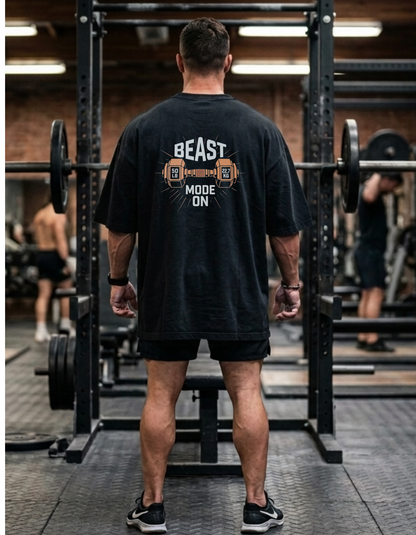Beast Mode On Oversized T-Shirt – Back Print Edition