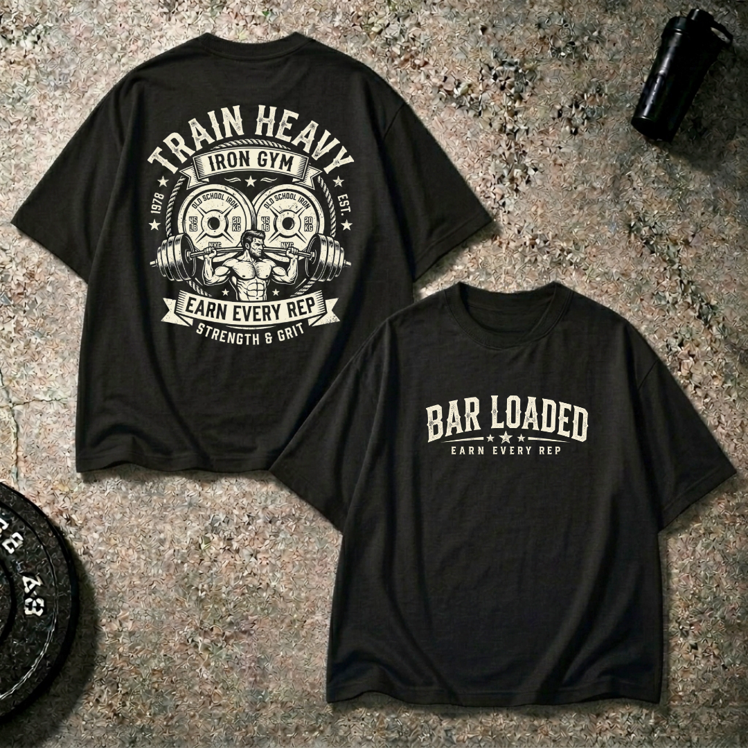 Bar Loaded – Train Heavy Oversized T-Shirt