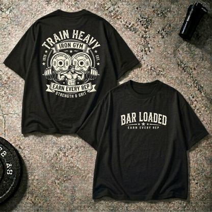 Bar Loaded – Train Heavy Oversized T-Shirt