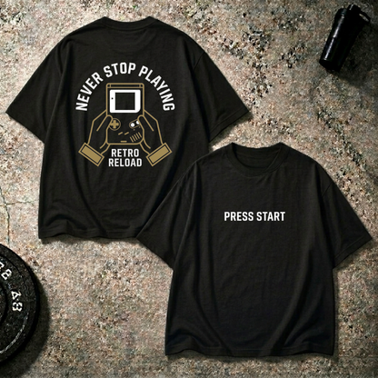 Press Start Retro Reload Unisex Oversized Classic T-Shirt