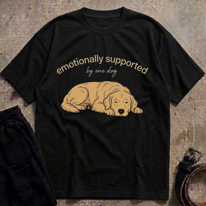 Emotionally Supported by One Dog Oversized T-Shirt