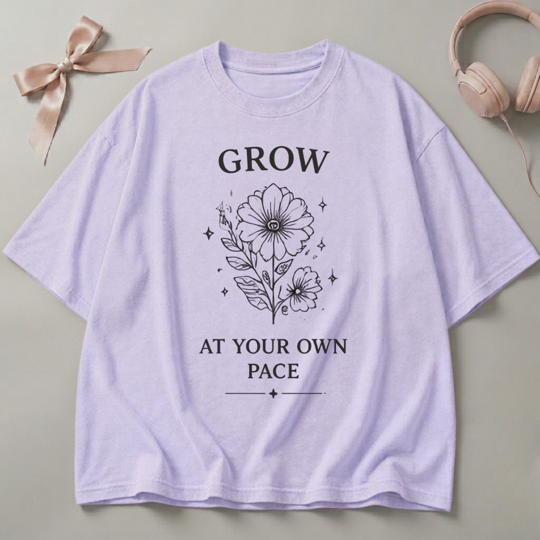 Grow At Your Own Pace Oversized T-Shirt