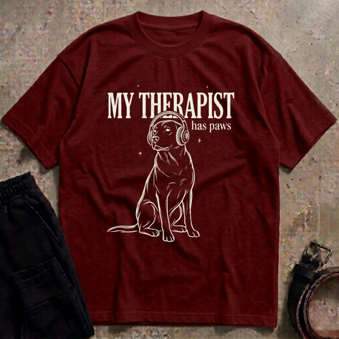 My Therapist Has Paws Oversized T-Shirt