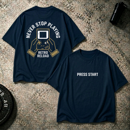 Press Start Retro Reload Unisex Oversized Classic T-Shirt
