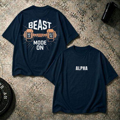 Beast Mode On Oversized T-Shirt – Back Print Edition