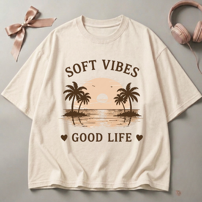 Soft Vibes Good Life Oversized T-Shirt