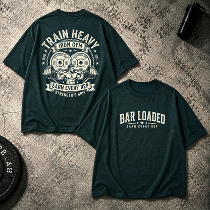 Bar Loaded – Train Heavy Oversized T-Shirt