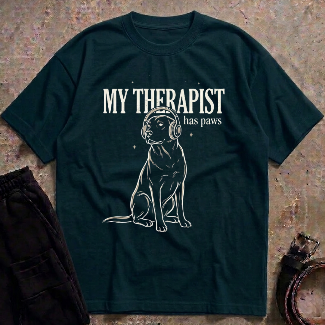 My Therapist Has Paws Oversized T-Shirt