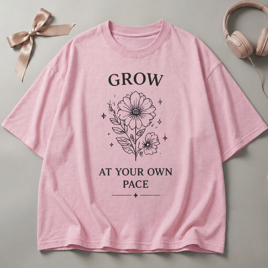 Grow At Your Own Pace Oversized T-Shirt