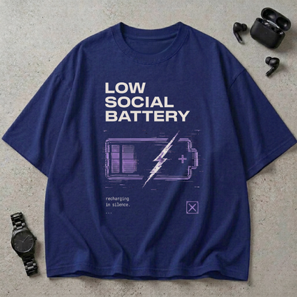 Low Social Battery Oversized T-Shirt