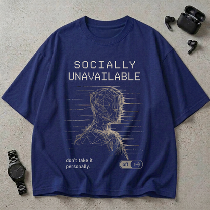 Socially Unavailable Oversized T-Shirt
