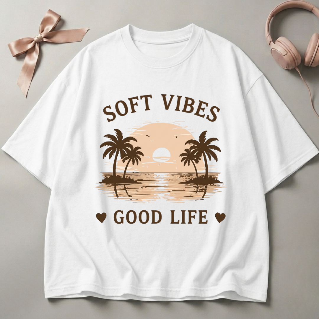 Soft Vibes Good Life Oversized T-Shirt