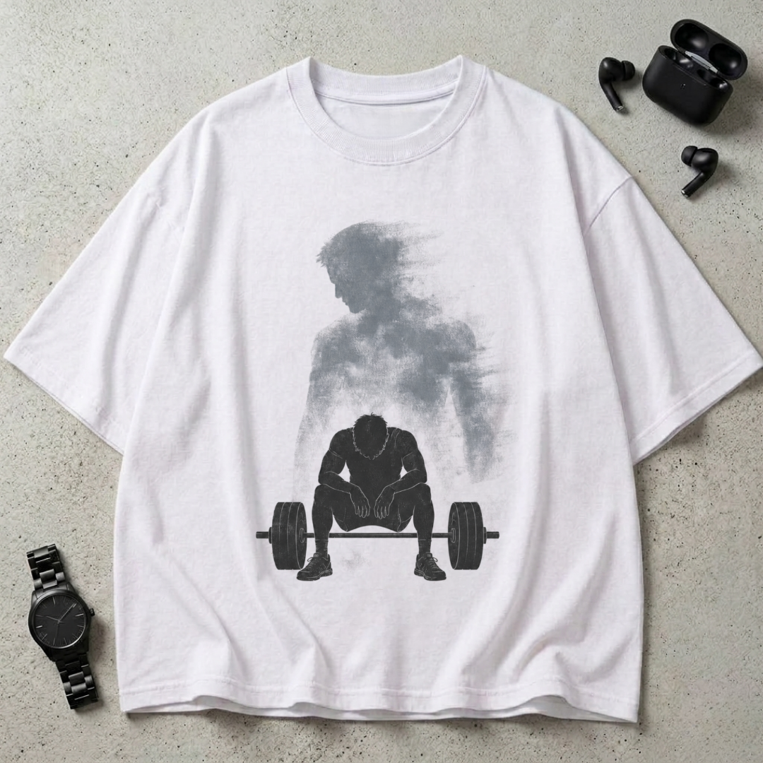 Built Through Weight 240 GSM Oversized Gym T-Shirt