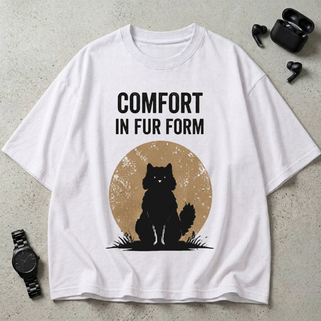 Comfort In Fur Form 240 GSM Oversized T-Shirt